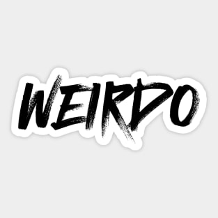 Weirdo - Basic Typography in Atomic Marker Regular Font Sticker